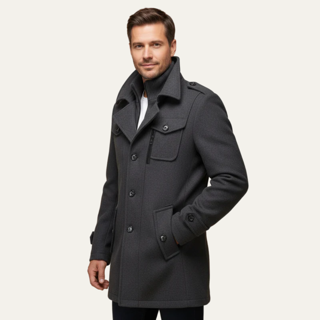 Warm Waterproof Parka Style Long Coat for Men
