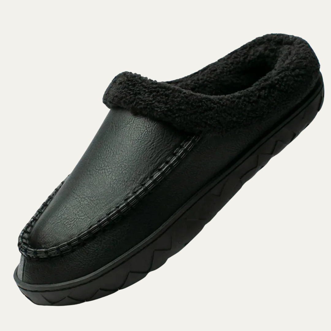 Men's Warm Fleece Lined Moccasin Slippers Shoes