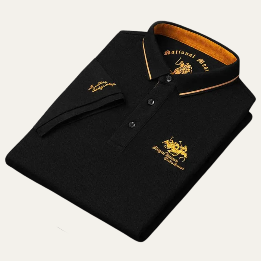 Sporty Polo Shirt for Men with Colorful Detailing