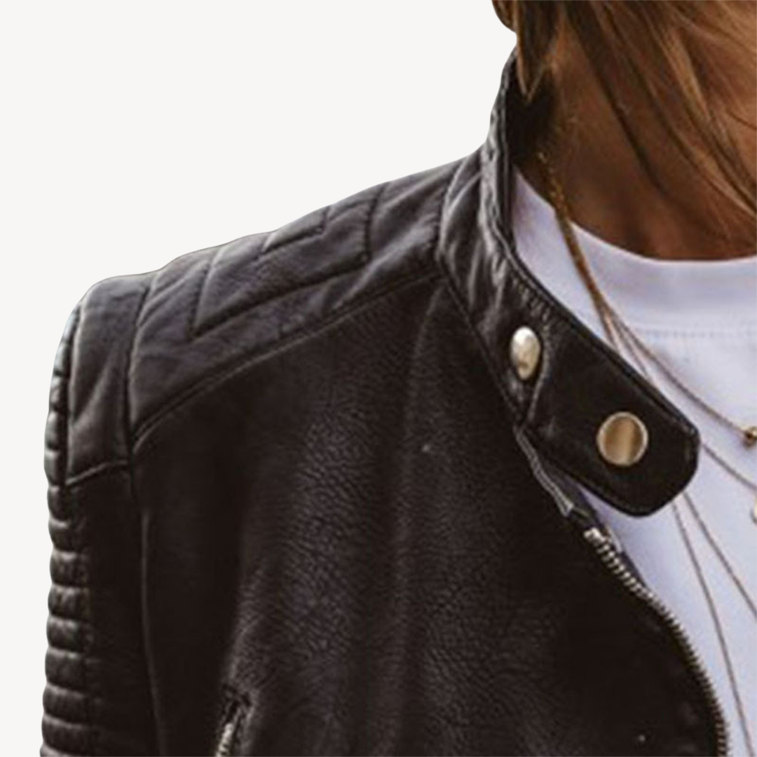 Women's Classic Brown Moto Jacket