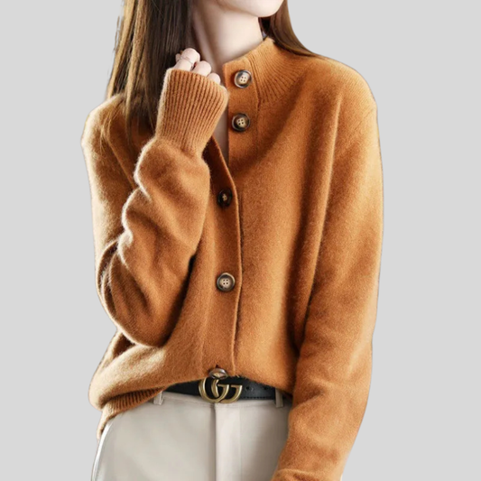 Premium Knit Button Front Sweater - OutfitLondon