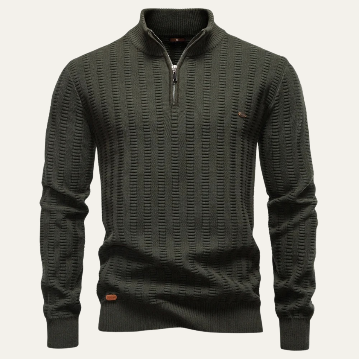 Warm Men's Half Zip Knitted Sweater