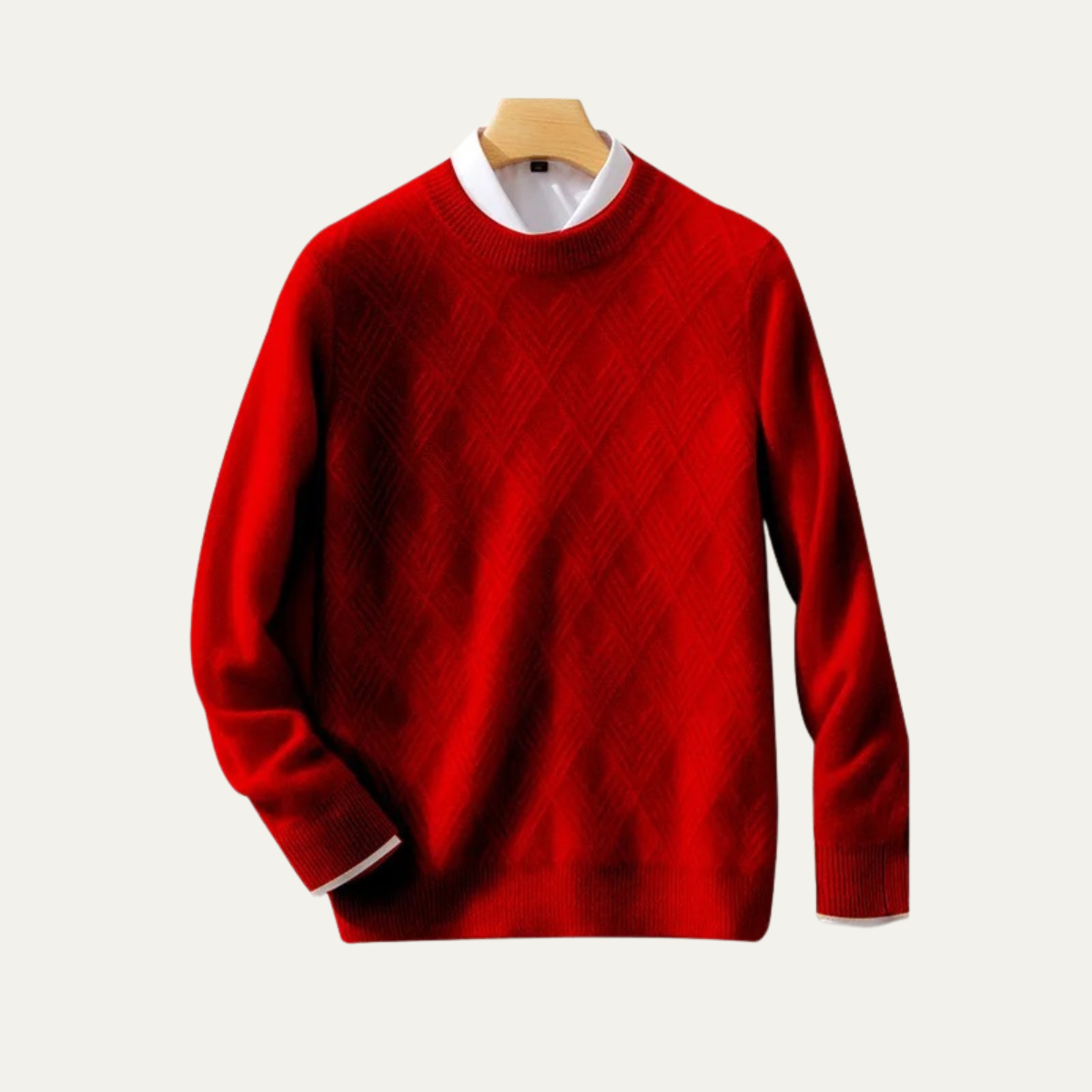 Cozy Men's Thick Cable Knit Wool Sweater