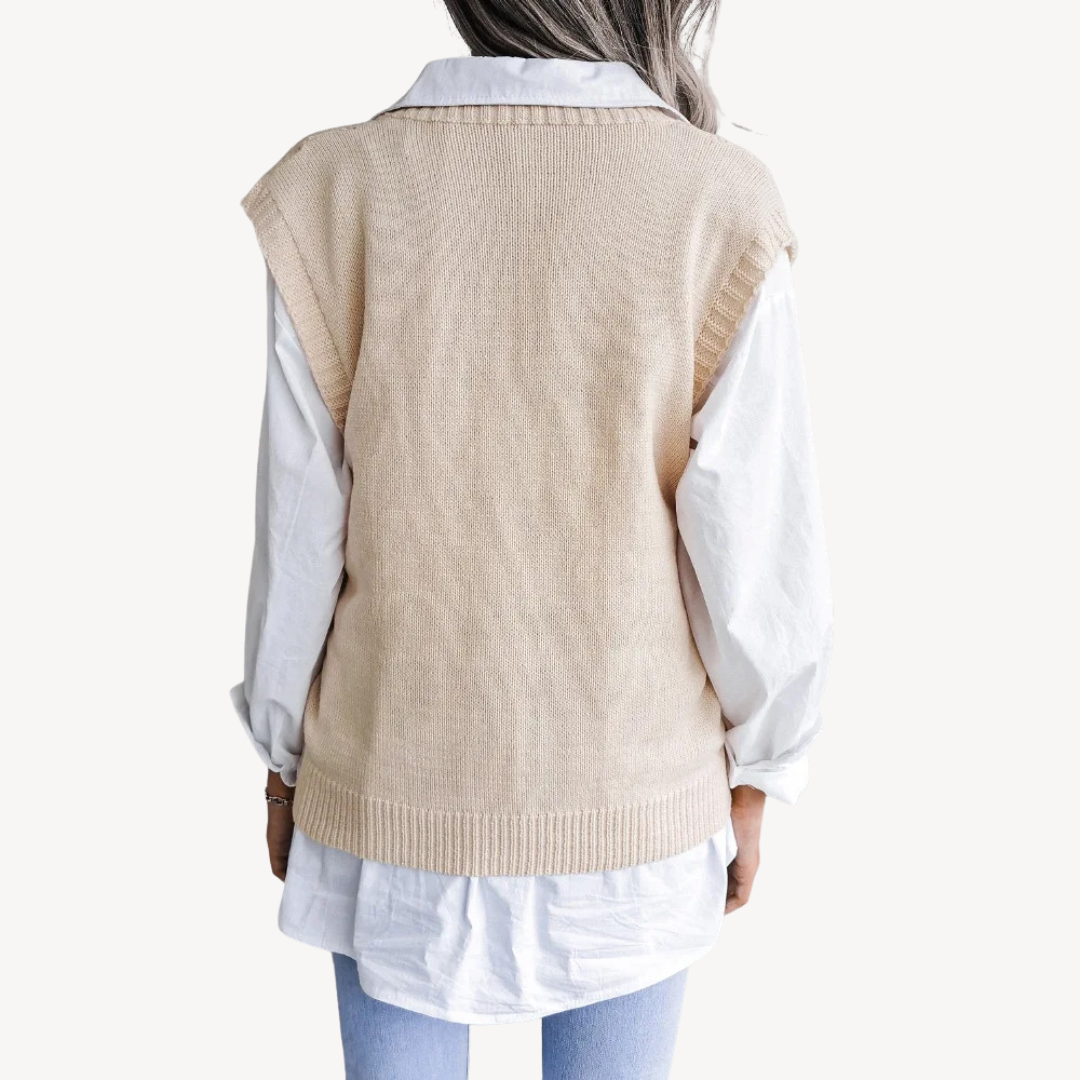 Ladies' Soft Crew Neck Sweater Vest