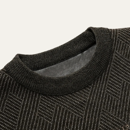 Warm Men's Fleece Lined Velvet Sweatshirt