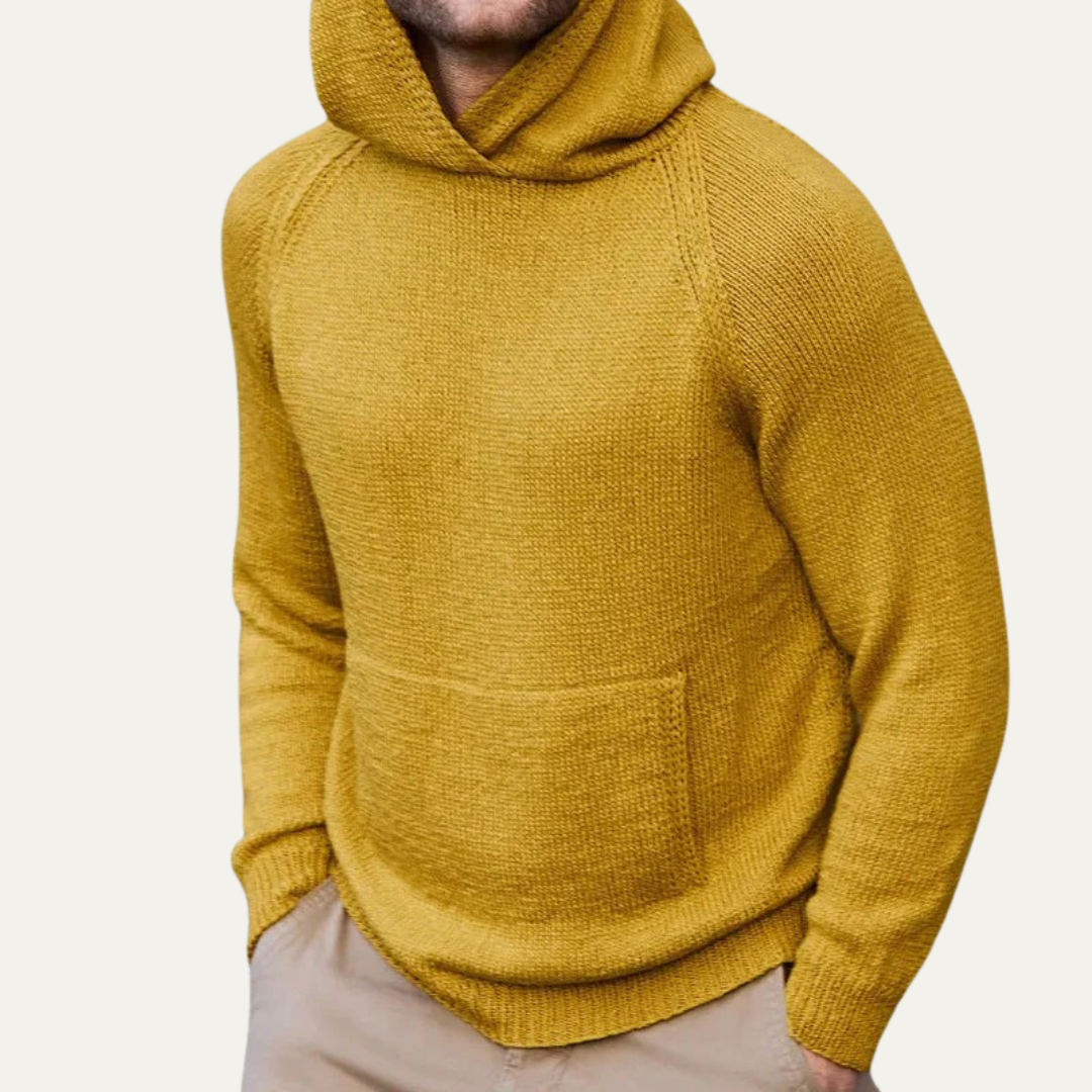 Men's Fitted Crew Neck Pullover Hoodie