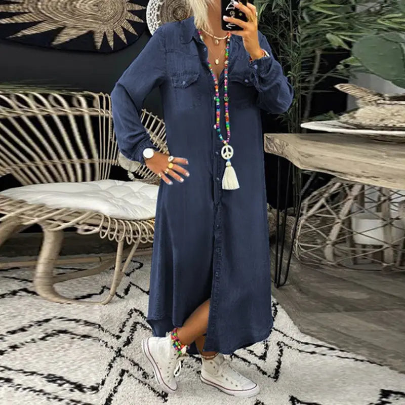 Relaxed Fit Blue Jeans Dress