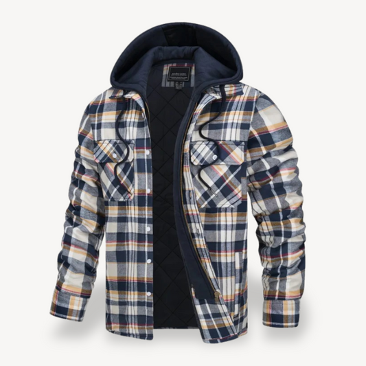 Warm Plaid Hoodie For Men - OutfitLondon