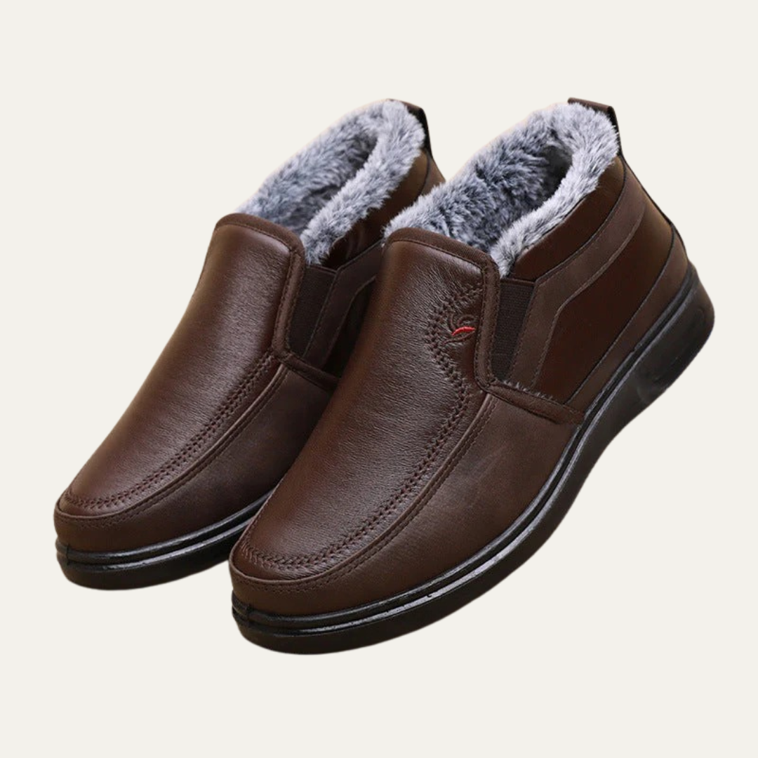 Warm Insulated Slip On Snow Boots For Men - OutfitLondon