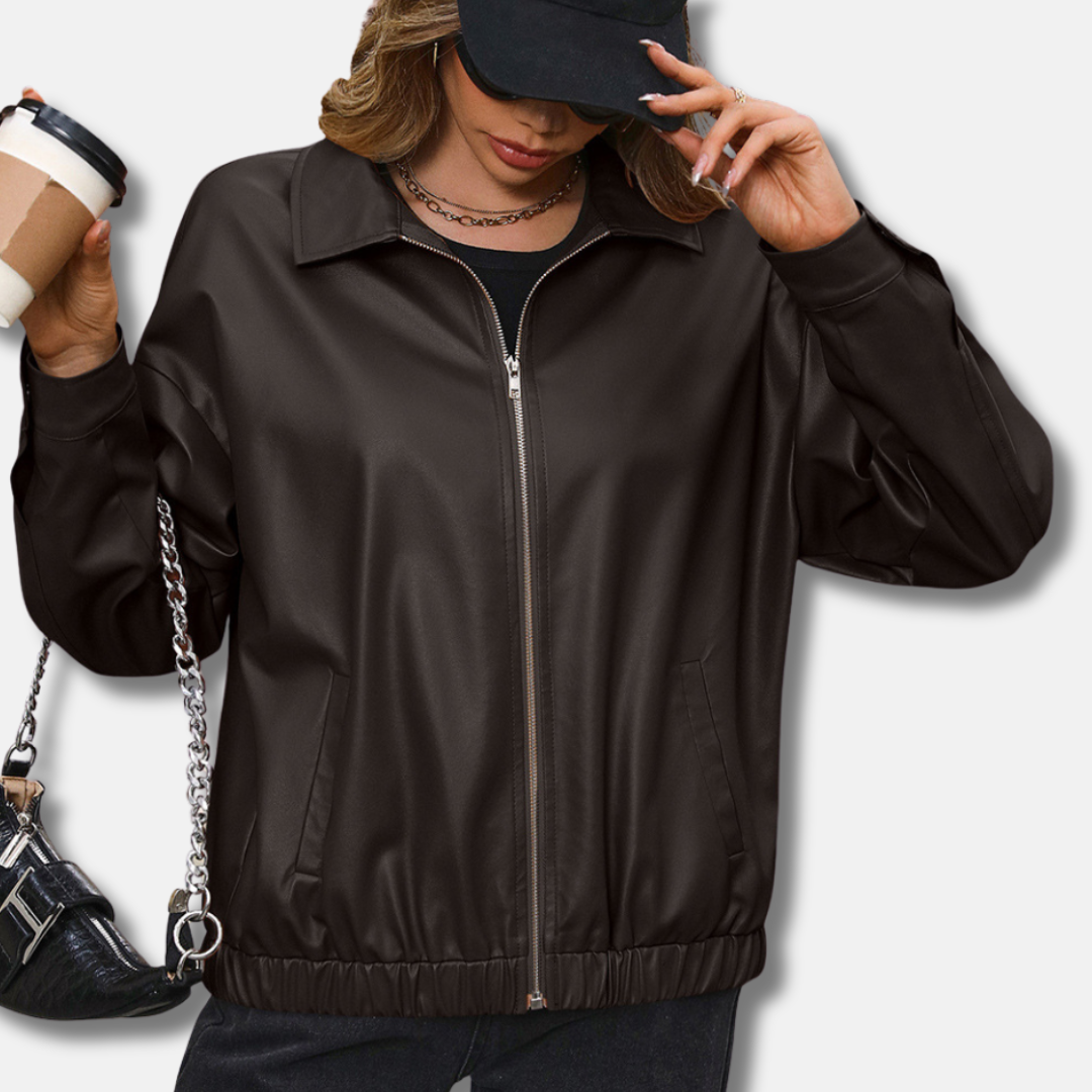 Casual Fit Crop Bomber Jacket