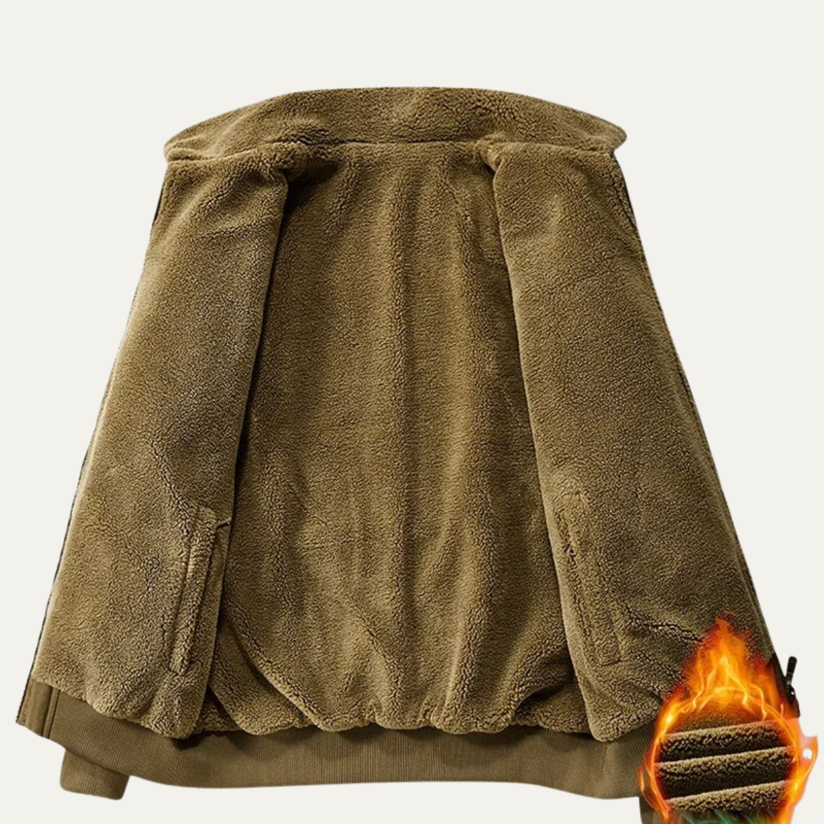 Warm Reversible Men's Fleece Bomber Jacket