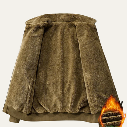 Warm Reversible Men's Fleece Bomber Jacket