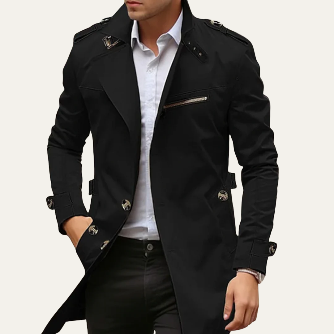 Classic Waterproof Mens Trench Overcoat