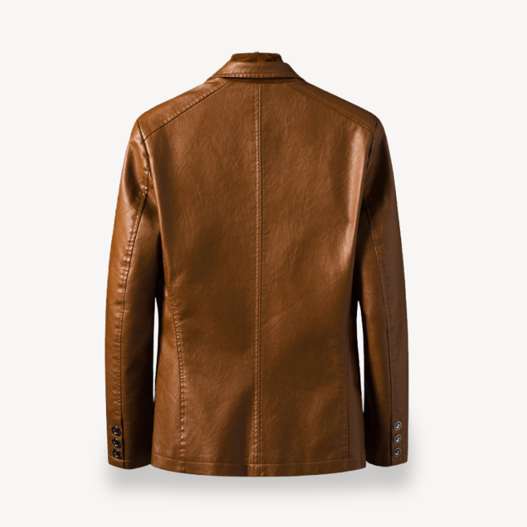 Men's Synthetic Leather Coat Jacket