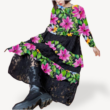 Feminine Layered Lace Summer Dress