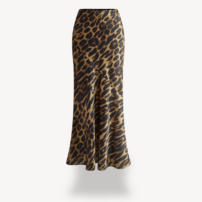 Animal Print Fitted Long Maxi Skirt for Women