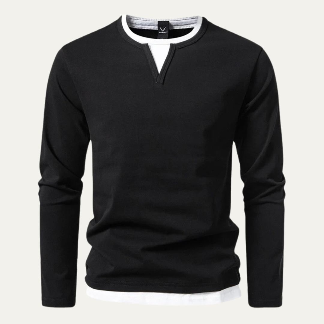 Men's Casual Crew Neck Knit Shirt