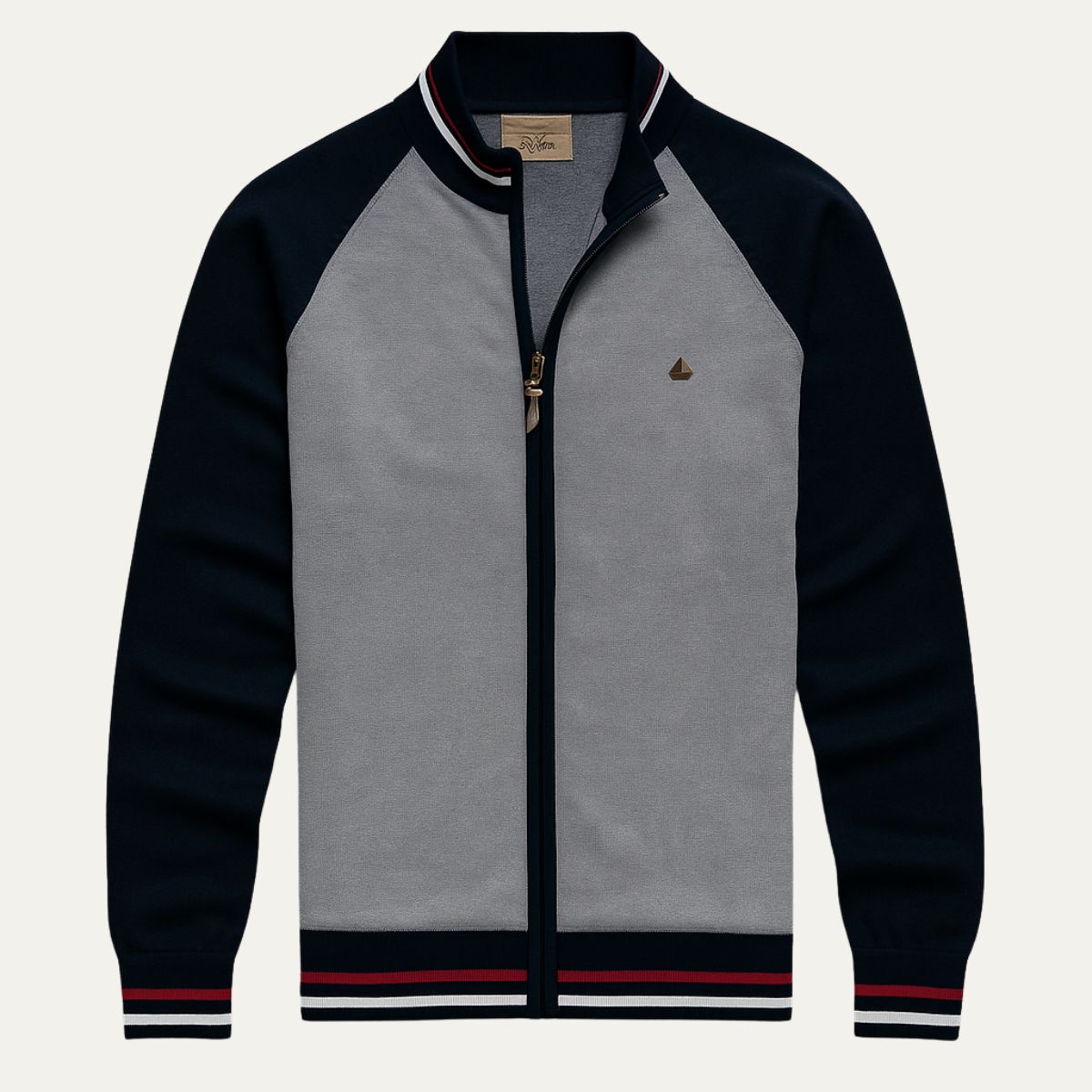 Men's Contrast Zip Up Sports Jacket