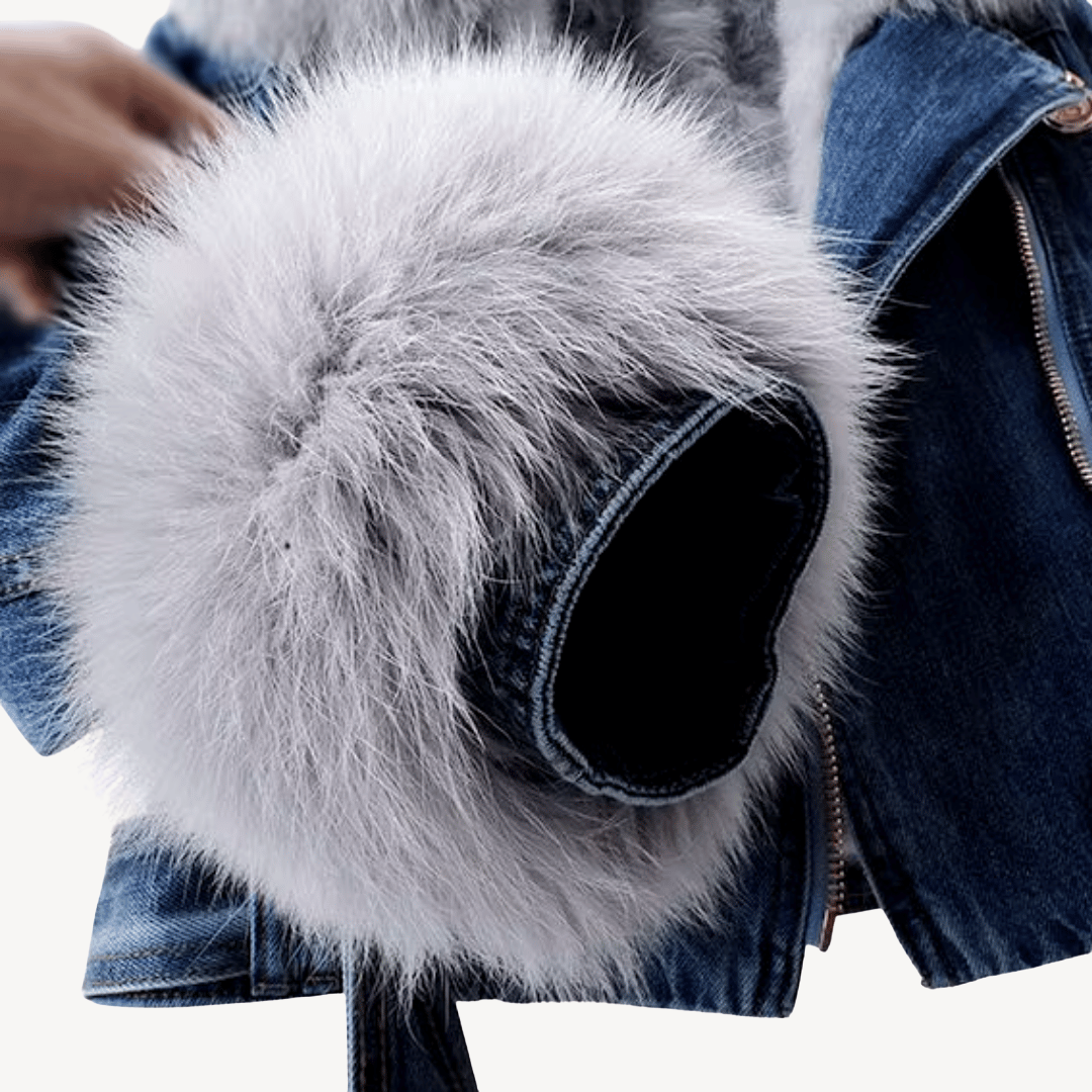 Soft Fleece Lined Women's Denim Coat