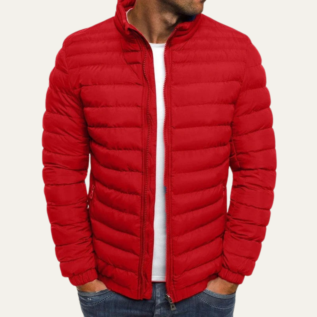 Men's Slim Water Resistant Filled Parka Jacket