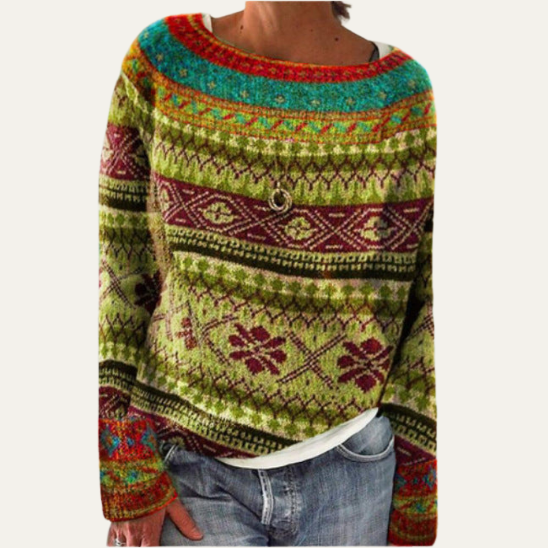 Ladies Classic Patterned Pullover Sweater