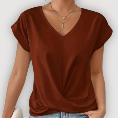 Elegant V Neck Feminine Blouse