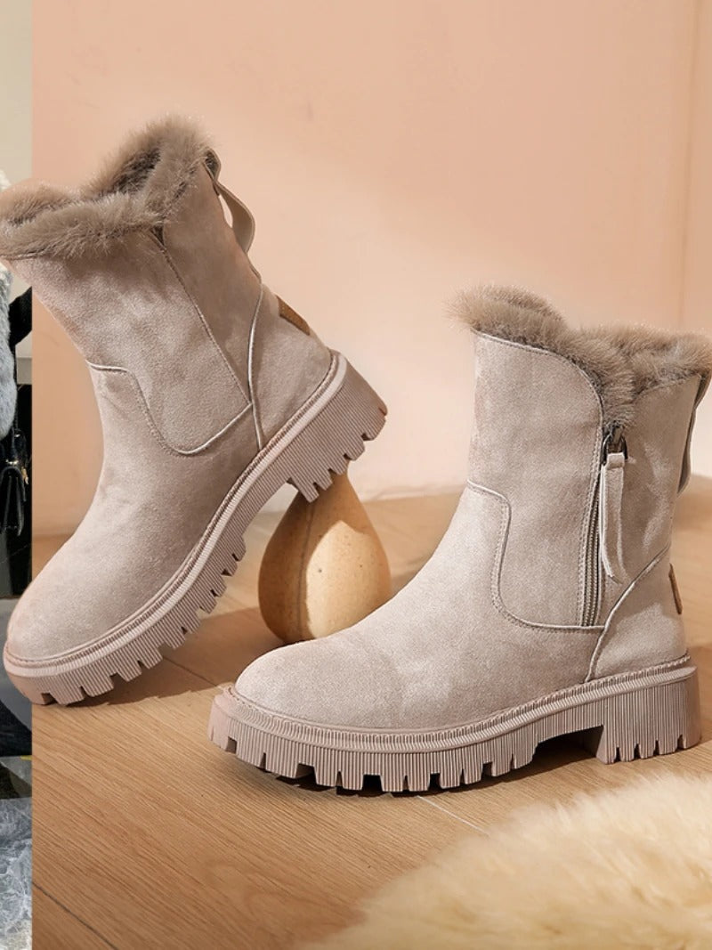 Waterproof Suede Winter Boots - OutfitLondon