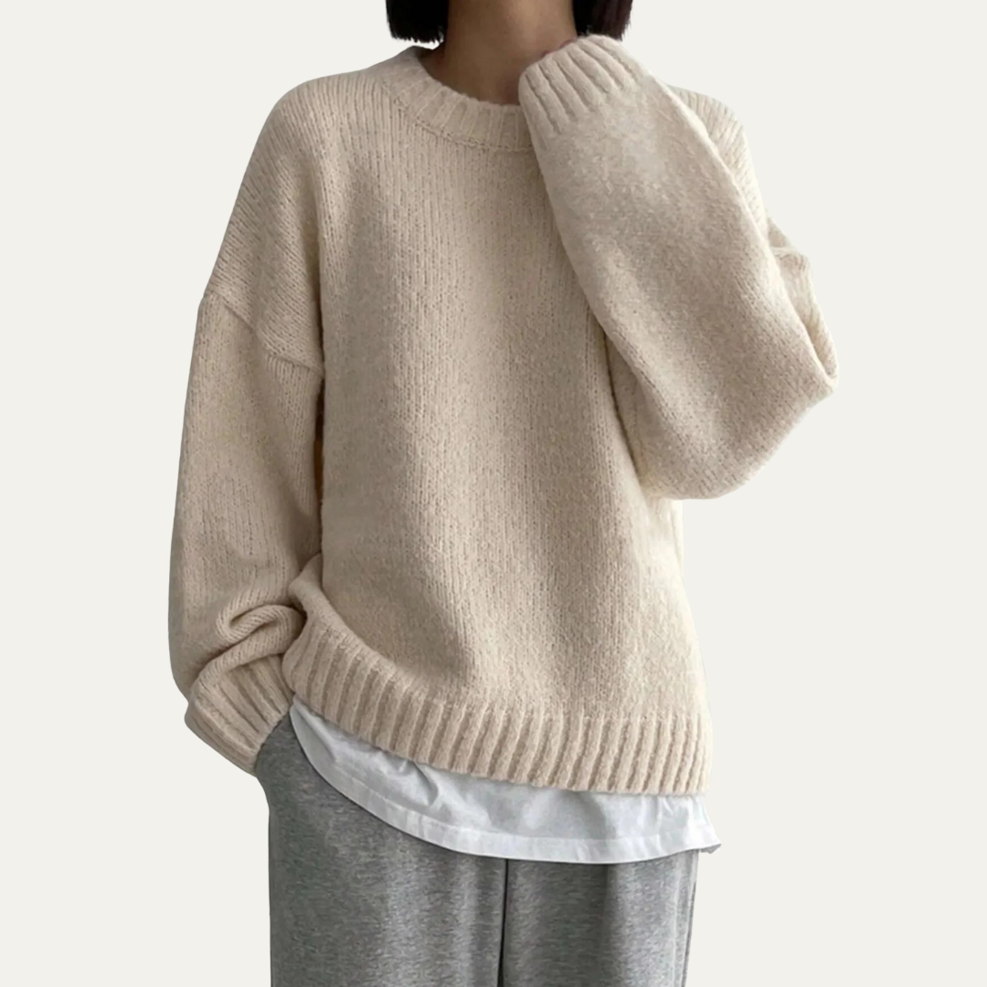 Soft Relaxed Fit Women's Knit Sweater - OutfitLondon