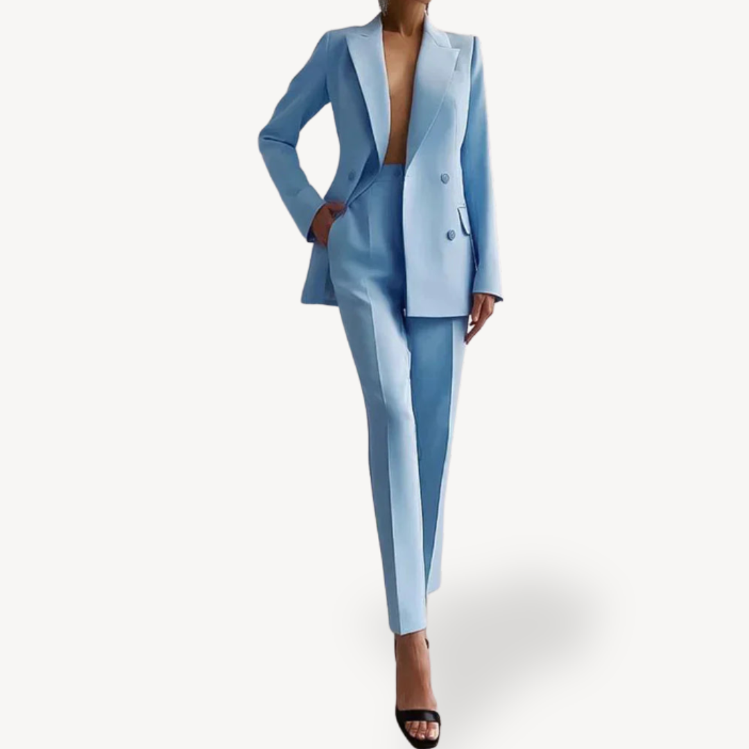 Classic Fit Lady Suit Jacket & Pants Set - OutfitLondon