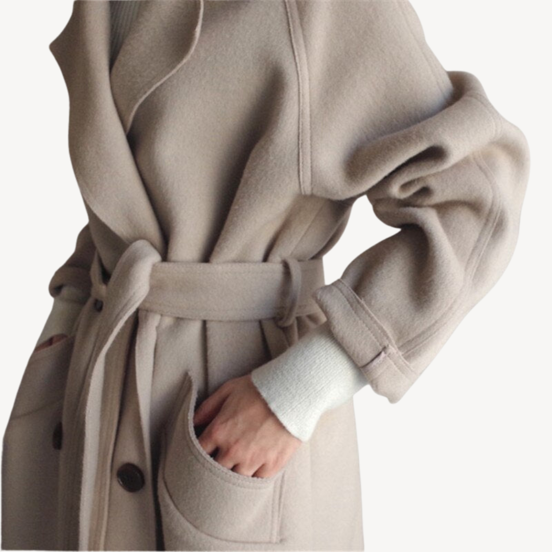 Ladies Warm Double Button Trench Coat