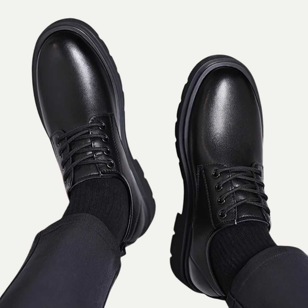 Stylish Men's Leather Lace Up Boots
