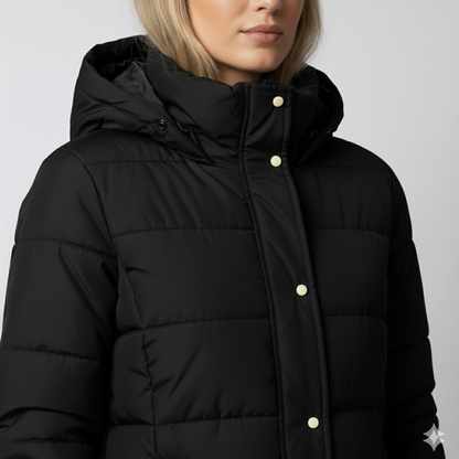 Warm Padded Women's Parka Coat with Hood