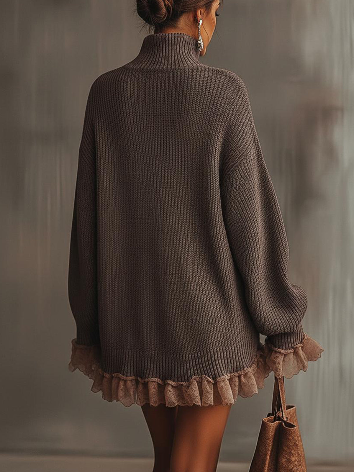 Elegant Knit Pleated Midi Dress