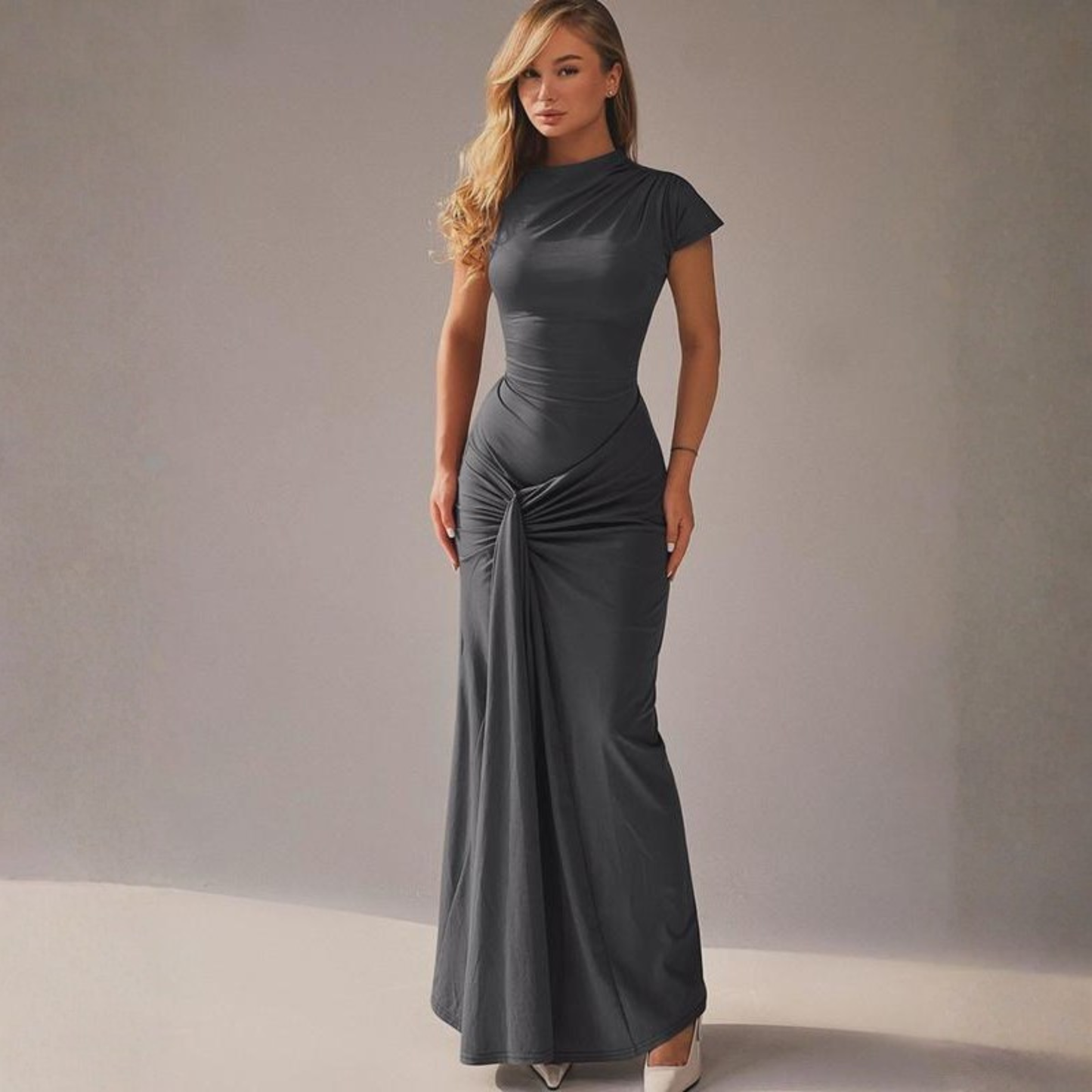 Chic Ruched Bodycon Party Dress for Women