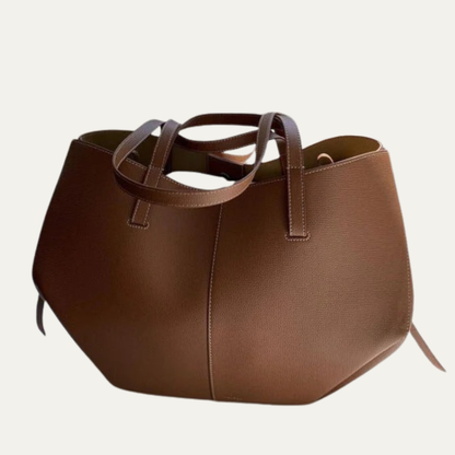 Large Comfortable Genuine Leather Tote Handbag