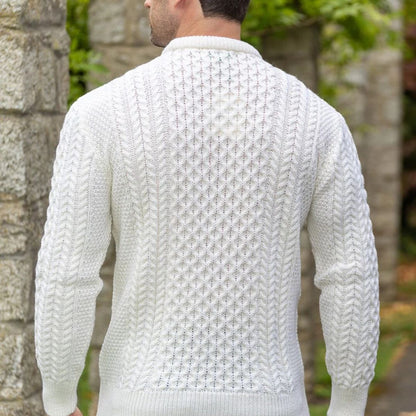 Classic Cable Knit Crew Neck Sweater for Men