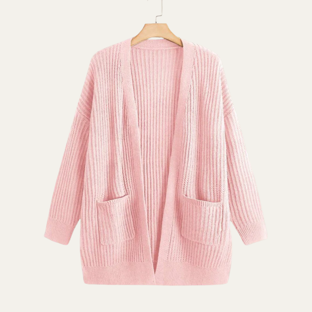 Soft Oversized Ribbed Women's Cardigan