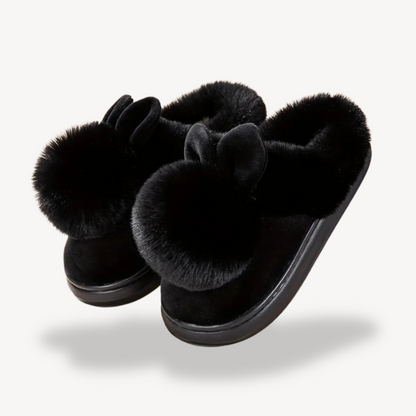 Cozy Women's Plush Bunny Slipper Socks