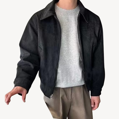 Soft Leather Mens Bomber Coat