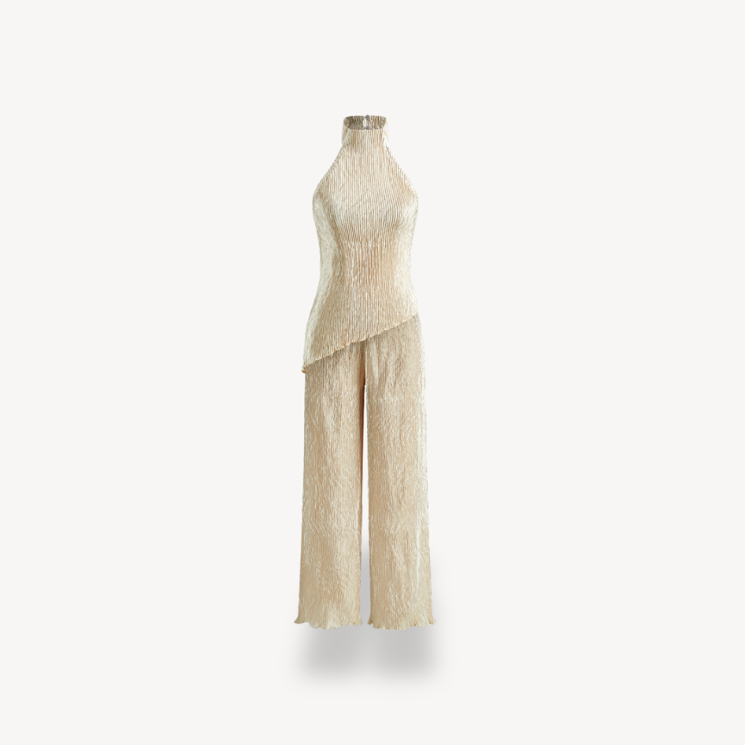 Flowy Halter Neck Jumpsuit for Ladies