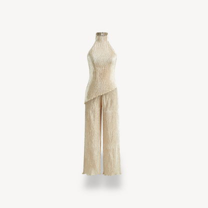 Flowy Halter Neck Jumpsuit for Ladies