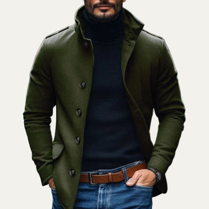Slim Fit Classic Overcoat for Men - OutfitLondon