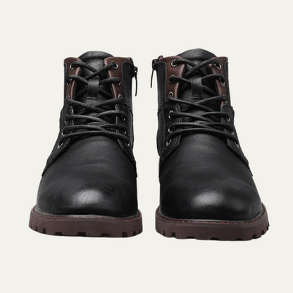 Rugged Men's Classic Leather Ankle Boots