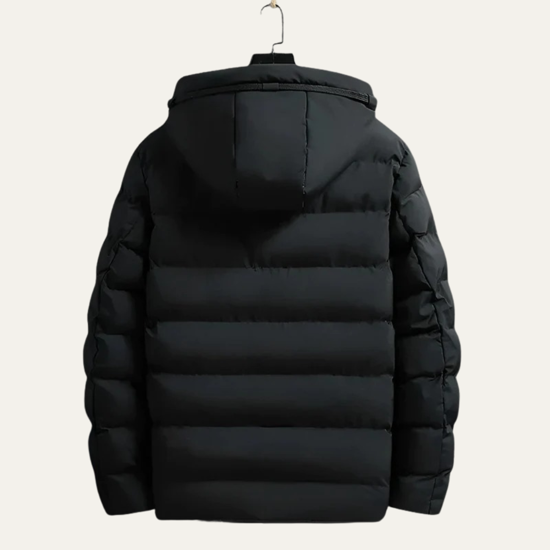 Warm Men's Full Zip Padded Parka Jacket