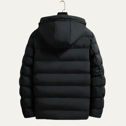 Warm Men's Full Zip Padded Parka Jacket