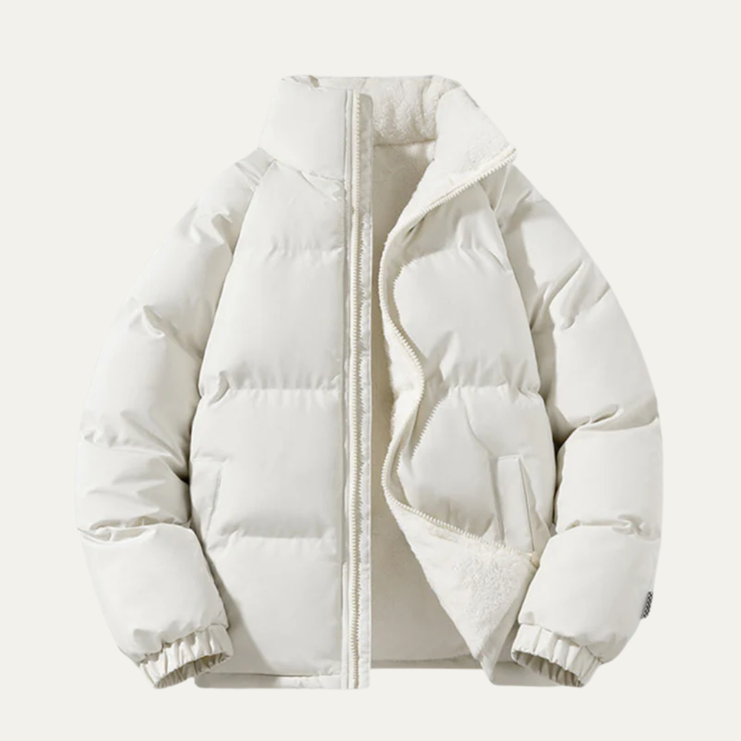 Warm Reversible Fleece Lined Puffer Coat