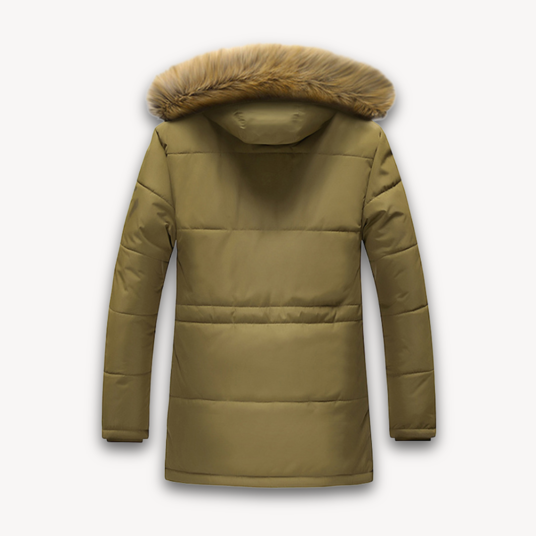 Warm Insulated Snow Jacket - Faux Fur Hooded Coat