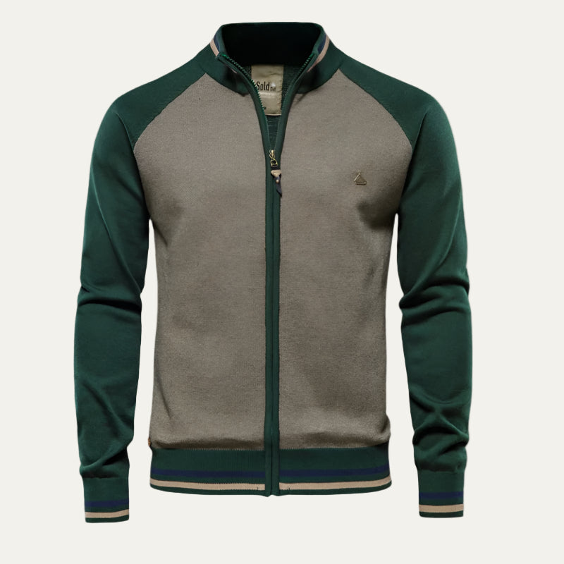 Men's Contrast Zip Up Sports Jacket - OutfitLondon
