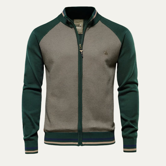 Men's Contrast Zip Up Sports Jacket - OutfitLondon