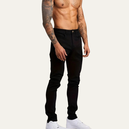 Men's Ripped Slim Fit Low Rise Jeans
